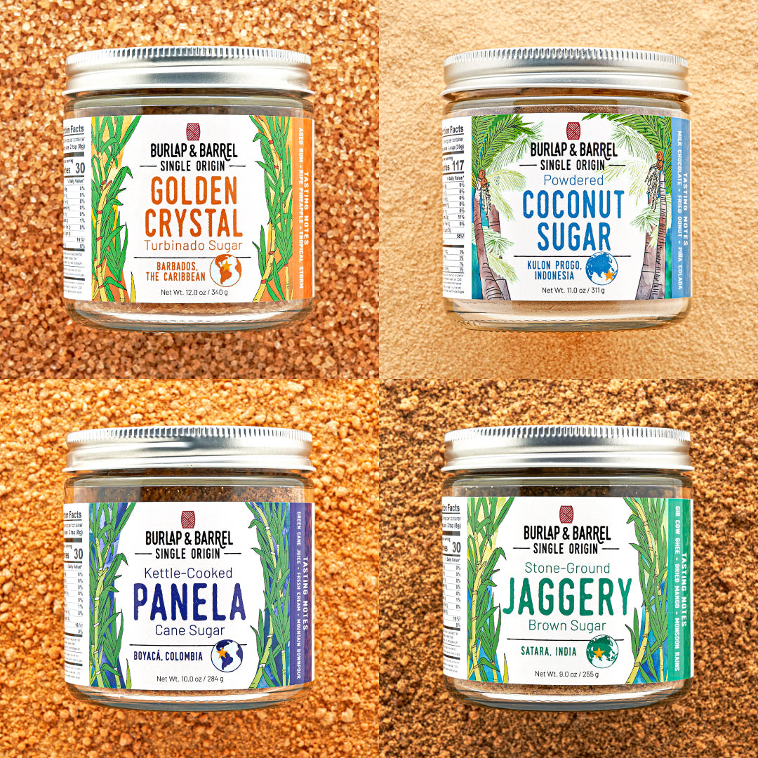 Single origin sugar 4-pack from Burlap & Barrel