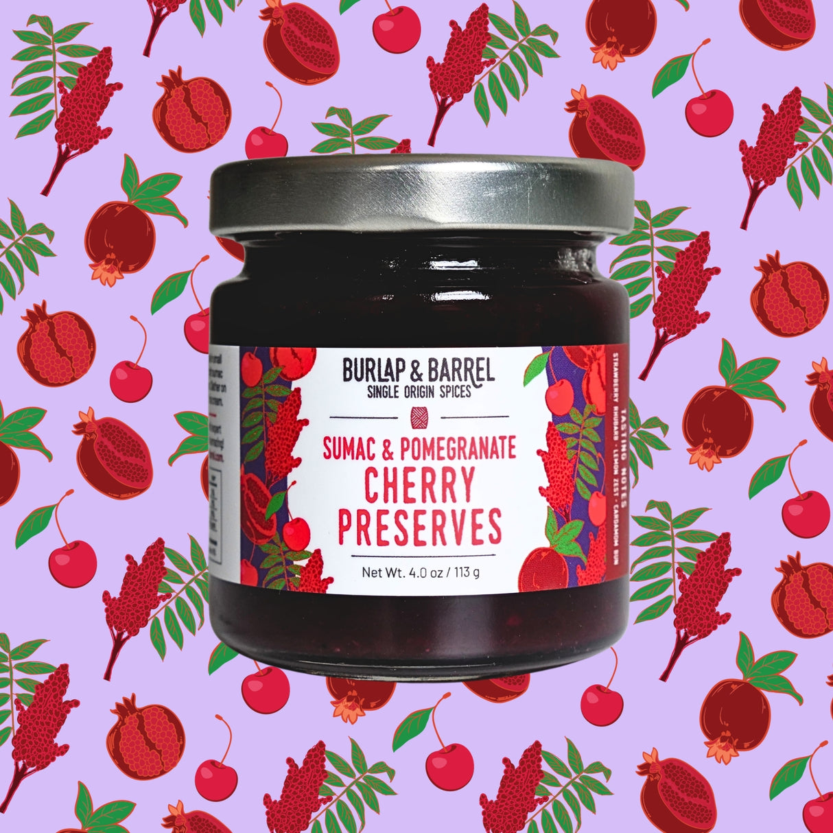 Sumac Pomegranate Cherry Preserves