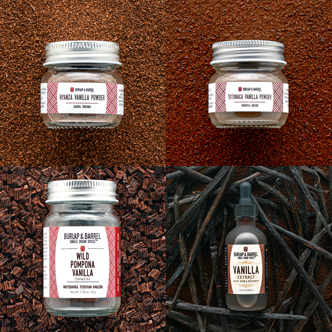 Three kinds of vanilla from Burlap & Barrel
