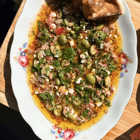 Za'atar, Feta & Olive Dipping Oil