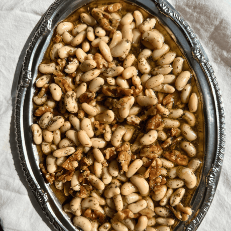 White Bean, Pomegranate Molasses & Mint Dipping Oil