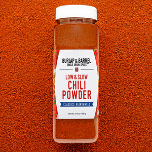 Low_Slow_Chili_Powder foodservice container photo by Burlap & Barrel
